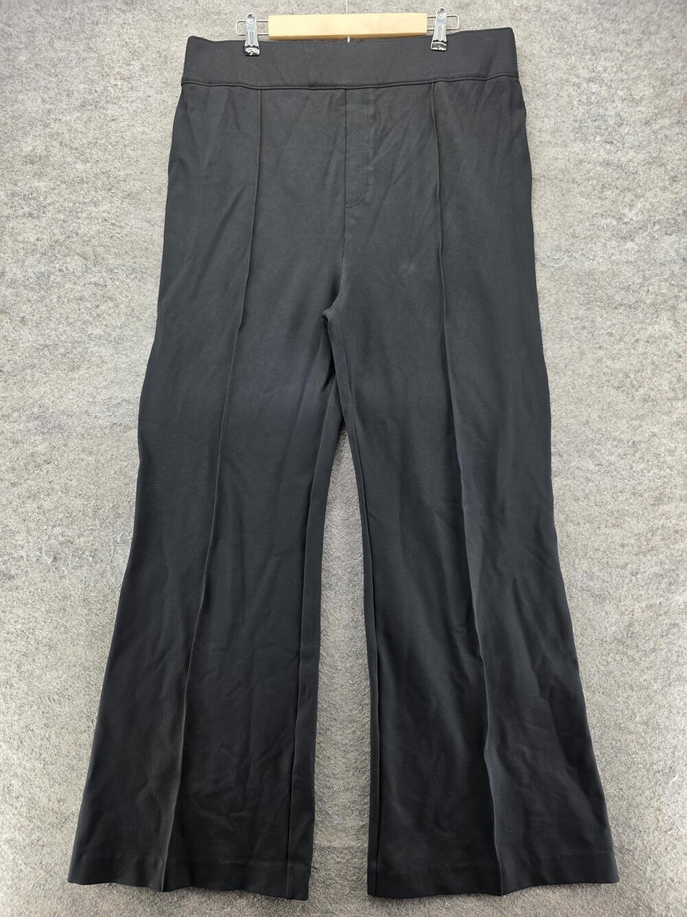 Spanx Pants Womens 3X Black Ponte Dress Pants Slim Shaping Stretch Pull On 31 In